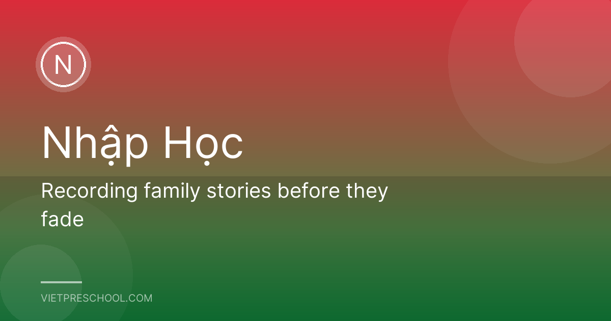 Recording family stories before they fade